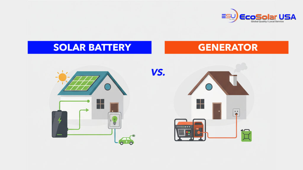 solar battery vs. generator