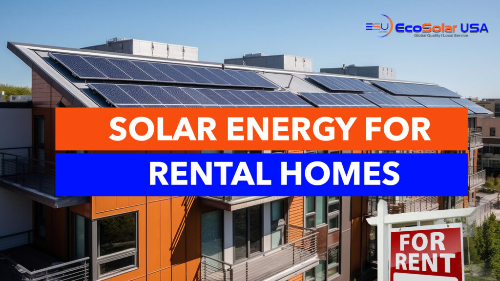 solar panels on rooftop with the signage for rent