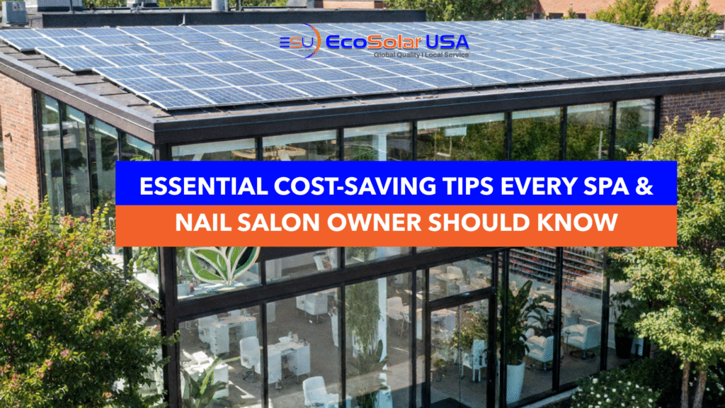 nail & spa salon operating with solar panels