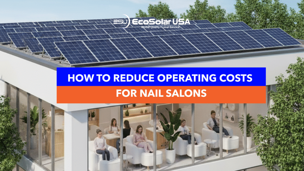 Nail salon with solar panels