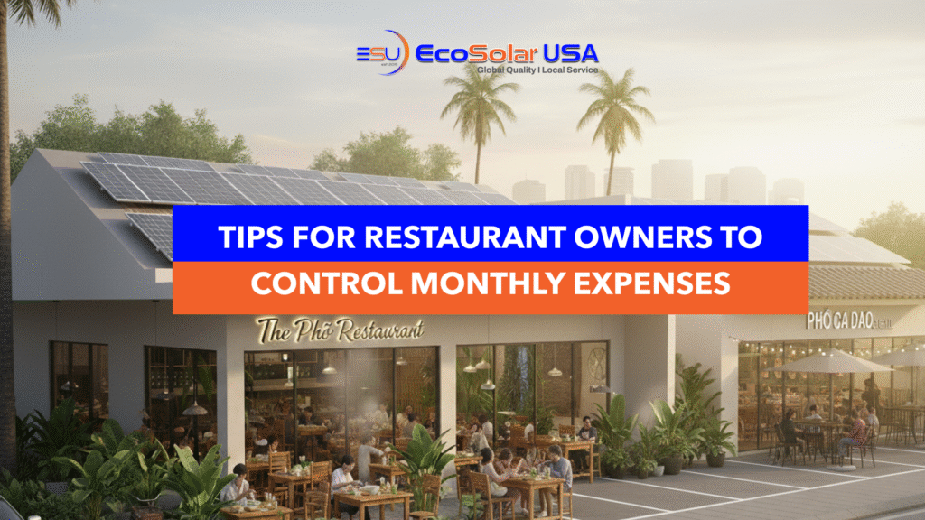 Restaurant with solar panels