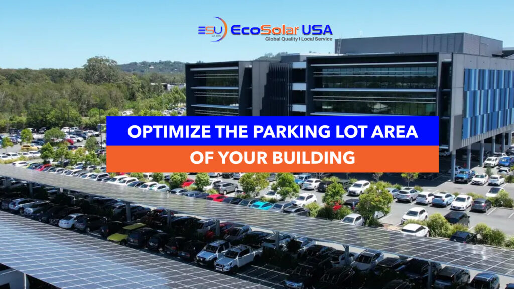 solar panel in the parking lot area