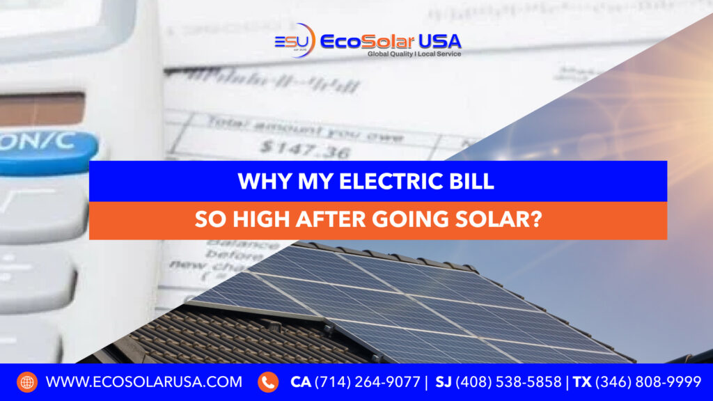 high electric bill after going solar