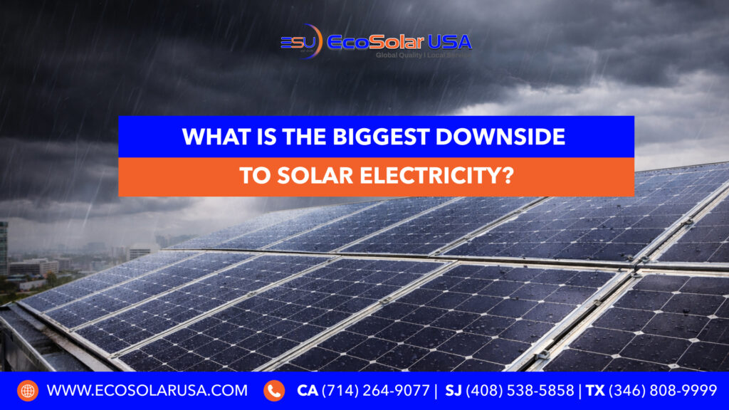 downside of solar electricity